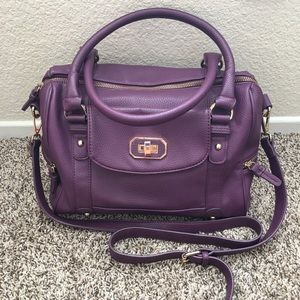 Plum and gold purse